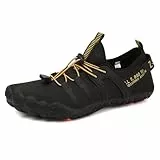ziitop Wasserschuhe für Damen und Herren Barfußschuhe Unisex Badeschuhe Schnell Trocknend Strandschuhe Leicht Fitnessschuhe Weich Surfschuhe Poolschuhe für Tauchen,Surfen,Wandern,Yoga(Schwarz,38EU)