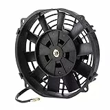 Auto Lüfter 12V, Kühlerlüfter 12V, Motorlüfter Universal Elektrolüfter Ventilator 8 Zoll für Kühler Autokühlung Klimaanlage 10 Flügel 12 V 80 W 2250 U/min