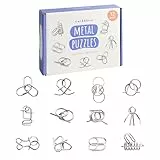 THE TWIDDLERS - 12 Stück Metalldraht IQ Brain Teaser Mind Puzzles, Multipack Mini Schule Geschenk Spielzeug und Party Bag Fillers für Kinder, Erwachsene Weihnachten Cracker Party Favours