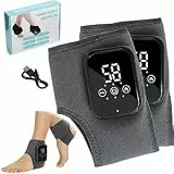 Fussmassagegerät, 3-in-1 Fußmassagegerät für Schmerzlinderung & Durchblutung, Wiederaufladbar Knöchel & Ferse Massage 2er Pack mit Wärme, Anthrazit,Universelle Passform für linken & rechten Fuß