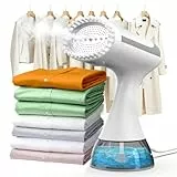 Steamer Dampfglätter Reise 15s Schnelles Aufheizen, 1500 W 25 g/min Tragbarer Dampfbügler Handgerät, Klein Leicht Clothes Steamer für Zuhause Büro, 300 ml Wassertank & Abschaltautomatik (Weiß)