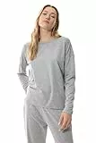 Mey Serie Yona Damen Homewear-Oberteile Grey Melange (M)