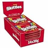 Skittles Crazy Fruits, Fruchtbonbons Großpackung 14 x 38, Kaubonbons mit Fruchtgeschmack, Vegane Snacks (532g)