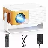 YOTON Mini Beamer Klein[180°Drehung & Auto Keystone] New Y3 Mini Projektor 1080P Unterstützt 15000L, 50% Zoom Tragbarer Beamer für Heimkino Schlafzimmer Kompatibel mit HDMI/USB/Phone/PS5/TV Stick