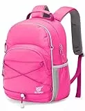 SKYSPER Rucksack Kinder 12L, Wanderrucksack ab 6-10 Jahre, Kindergartenrucksack Schulrucksack mit Brustgurt für Brotdose, Kindergarten, Schule, Ausflüge und Wanderungen,Rosa