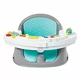 Infantino Music & Lights 3-in-1 Baby-Booster, Entdeckungssitz, Mitwachsend, Umwandelbarer Baby-Sitz, Anpassbare Größe, Interaktiver Spiel- und Snack-Tisch, Fördert die Kindesentwicklung, Farbe Blau