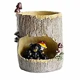 FunnyGoo Sukkulenten-Übertopf, Blumentöpfe, Bonsai-Töpfe mit niedlichen Tieren für Büro, Balkon und Garten, Schwarz , Black Bear