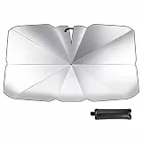 Foreverup Sonnenschutz Auto Frontscheibe, 140 x 80 cm Groß Sonnenschirm Auto, Faltbarer Frontscheiben für die Meisten Autos und SUV Effizienter UV-Schutz