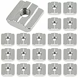 Yeepeo 20 Stück Nutensteine Nut 8 - Typ B, M6 Nutsteine Set T-Nut Kohlenstoffstahl T Nutenstein Set für Aluminiumprofil-Extrusionsschlitz 30-Serie