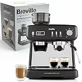 Breville Barista Max+ Siebträgermaschine | Espressomaschine mit intelligentem Mahlwerk & Dosierung | integrierter Milchaufschäumer | Präzisionstimer für Extraktion | 15-Bar Pumpe | Schwarz [VCF152X]