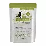catz finefood Senior N°05 Lachs & Huhn Katzenfutter nass - Premium Nassfutter für Ihre Senior Katze - getreidefrei, ohne Zucker, hoher Fleischanteil, Vitamine & Mineralien (16 x 85g Beutel)