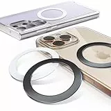 volport MagSafe Ring Aufkleber: Extra Stark Ultra Dünn (0,3 mm) Magnetring für Handyhülle, Universal Selbstklebende Metallringe mit 3M Kleber für Magsafe Autohalterung, Wallet, iPhone Samsung, 4 Stück