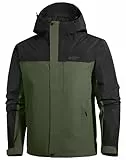 Pioneer Camp Herren Regenjacke Wasserdicht Atmungsaktiv Outdoor Jacke Mit Kapuze 4 Taschen Militärgrün XXL