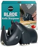 OTOTO Blade Knife Sharpener - Keep Knife Sharper with the Best Knife Sharpener - Fun Kitchen Gadgets BPA-free & Dishwasher-Safe - Dimensions: 3.62 x 1.69 x 2.09 inches