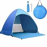 Active Era Pop Up Strandzelt - UPF 50+ UV Sonnenschutz Strand Schatten Strandzelt Pop Up für Kinder & Erwachsene - 2 Personen Sonnenschutz mit Tragetasche und Zeltheringen für Strand, Park, Camping