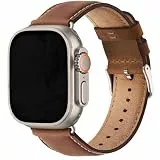 WFEAGL Lederarmband Kompatibel Apple Watch Armband 49mm 44mm 45mm 42mm(Series 3/2/1) 46mm(Series 11 10), Lederband Ersatzarmband für Herren Damen für iWatch Series 11 10 9 8 7 6 5 4 SE,Ultra 3 2 1