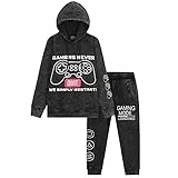 CityComfort Jogginganzug Kinder Jungen, Jogginghose Jungen und Hoodie Jungen Set, Gaming Trainingsanzug Kinder Jungen, 110-176 (5-6 Jahre, Anthrazit)