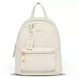 Lazarotti Bologna Damen City-Rucksack aus Echt-Leder | Tasche mit stufenlos verstellbaren Schulterriemen | Backpack 22 cm