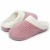 Kuako Hausschuhe Damen Winter Wärme Memory Foam Pantoffeln Bequem Plüsch rutschfeste Leicht Slippers Indoor