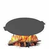 BROWIN® Grillpfanne aus Gusseisen 330505 | Gusseisenpfanne für Gasgrill, Holzkohlegrill, Backöfen, Grills inkl. zwei Sätze von Füßen (20 und 44 cm) | Durchmesser 44 cm