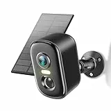 Techage Solar Überwachungskamera Aussen, 2304P, Wi-Fi, Wetterfest, App-Steuerung, 10m Reichweite, Wandmontage
