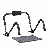 Relaxdays Herren Bauchtrainer Ab Roller Relaxdays Bauchtrainer AB Roller, Standfuß, Bauchmuskeltrainer, HxBxT: 50 x 60 x 50 cm, Sixpack Fitness Trainer, schwarz, schwarz, M, 10020851