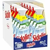 SIDOLIN Streifenfrei All in 1 Zitrus (10 x 500 ml), Glasreiniger verleiht Sauberkeit, Glanz & Schutz, Fensterreiniger mit Bio-Alkohol, Flasche aus 100% recyceltem Plastik