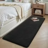Sour Lemon Teppich Wohnzimmer Schwarz Teppich Schlafzimmer 80x300 cm Kurzflor Waschbar rutschfest Flauschig Teppiche Gegend Läufer Teppiche Carpet für Jugendzimmer Kinderzimmer