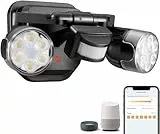 OREiN Intelligente Led Strahler mit Bewegungsmelder Außen1600Lm, 450° Drehwinkel, 12W=150W, 3 Arbeitsmodi, 5000K IP65 Aussenstrahler kompatibel mit Alexa/Google Home für Garage, Hof