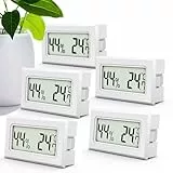 MAVORI® 5 x Thermo Hygrometer mini digital - 2 in 1 Temperatur und Luftfeuchtigkeitsmesser - Mini Thermometer und Hydrometer Feuchtigkeit digital - präzise Messwerte - inkl. Batterien