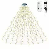 sylvwin 2M Weihnachtsbaum Beleuchtung mit 16 Girlanden,400 LED Lichterkette Weihnachtsbaum mit Ring,8 Modi,Christbaumbeleuchtung Innen für Weihnachtsdekorationen im Innen- und Außenbereich