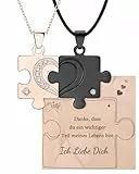 CheersLife Partner Ketten für Sie und Ihn, Liebeselement Geschenk, Jahrestag Hochzeitstag Geschenke für Männer und Frauen, Ich Liebe Dich Geschenke für Valentinstag, Weihnachten, Geburtstag