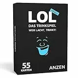 LOL Trinkspiel - Wer lacht, trinkt! - Small | Kartenspiel für Erwachsene | Silvester Partyspiel-e | LOL Spiel | witzige Wichtel-Geschenke Männer + Frauen | Geburtstagsgeschenk Saufspiel Mitbringsel
