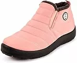 Gaatpot Winterschuhe Damen Winterstiefel Wasserdicht Stiefel Herren Warm Schuhe Winter Stiefeletten Hell Pink Gr.40