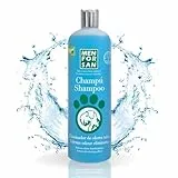MENFORSAN Geruchsbeseitigendes Hundeshampoo, Beseitigt schlechte Gerüche aus dem Fell, Talkum, Blau, 1 l