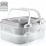Stimo Partycontainer Transportbox mit 2 Ebenen und Hebeeinsatz XL Kuchentransportbox