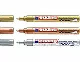 EDDING 750 Lackmarker 3er Sparpaket | 9 Farben & Sortierte zur Auswahl! (3er Set, Sortiert Metallic)