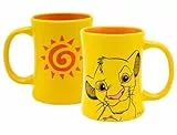 Tasse Simba 3D Relief 360ml, Fantasse mit Simba Prägung, König der Löwen, Disney, Klassiker, Retro, Gelb