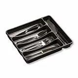 Kesper | Besteckkasten - Besteckeinsatz für die Schublade, Material: Kunststoff (PP), Maße: B 29 x T 33 x 4,5 cm, Farbe: Grau | 30091