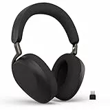 Jabra Evolve3 85 Over-Ear Bluetooth Headset kabellos mit Mikrofon für Büro, USB-C, KI-Sprachanruf, Adaptive Aktive Geräuschunterdrückung, 25h Akku, für Meeting-Apps, Schwarz
