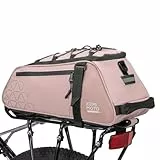 KEMIMOTO 2 IN 1 Gepäckträgertasche, 8L & Wasserdicht Fahrradtaschen für Gepäckträger, Mehrere Fächer, mit Tragegriff und Schultergurt, Fahrrad Taschen hinten