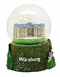 Souvenir Schneekugel Würzburg Residenz | Festung Marienburg Reiseandenken Deutschland | B: 65mm H: 85mm | 30070