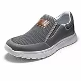 Bruno Marc Herren Slipper & Mokassins Halbschuhe Slip Loafer Herrenschuhe,Size 43,Grau,SBLS2419M-E