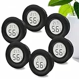 MAVORI® 6 x Thermometer Hygrometer mini mit C/F und on/off Funktion - Temperaturmessgerät und Luftfeuchtigkeitsmesser - präziser Raumthermometer innen und Hygrometer innen zur Kontrolle des Raumklimas