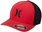 Hurley Mens M Hrly Icon Textures Hat Caps, Gym Red, S/M
