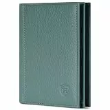 VON HEESEN® Leder Geldbörse mit Münzfach & RFID Schutz Herren & Damen - Echtleder Geldbeutel für Männer & Frauen - Portemonnaie Brieftasche Wallet Portmonee (Türkis)