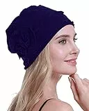 osvyo Chemo Kopfbedeckung für Damen,Turban Mütze für Frauen, Krebs Beanie Haarausfall versiegelte Verpackung Navy BLAU