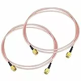 Boobrie 2 Stück SMA-Kabel Koaxialkabel SMA-Stecker auf Stecker 1M Verlängerungskabel RG316 WLAN-Antennenadapter für Koaxial-Antennenkabel 4G-Antenne WLAN-Router