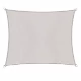 Windhager Sonnensegel Cannes Rechteck 3 x 4 m, Sonnenschutz für Garten & Terrasse, UV- und witterungsbeständig, grau, 10736