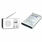 TechniSat Viola 2 C IR - tragbares Internetradio (DAB+, UKW, WLAN, 2.4 Zoll Farbdisplay) weiß/schwarz & Akku zu DIGITRADIO 1/2, TECHNIRADIO RDR, TECHNIRADIO 6 IR, 3.7 V und 1050 mAh